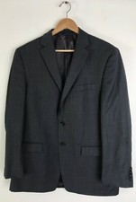 LAUREN RALPH LAUREN Mens Size 43R Gray  Brown Plaid Wool Blazer Sport Coat