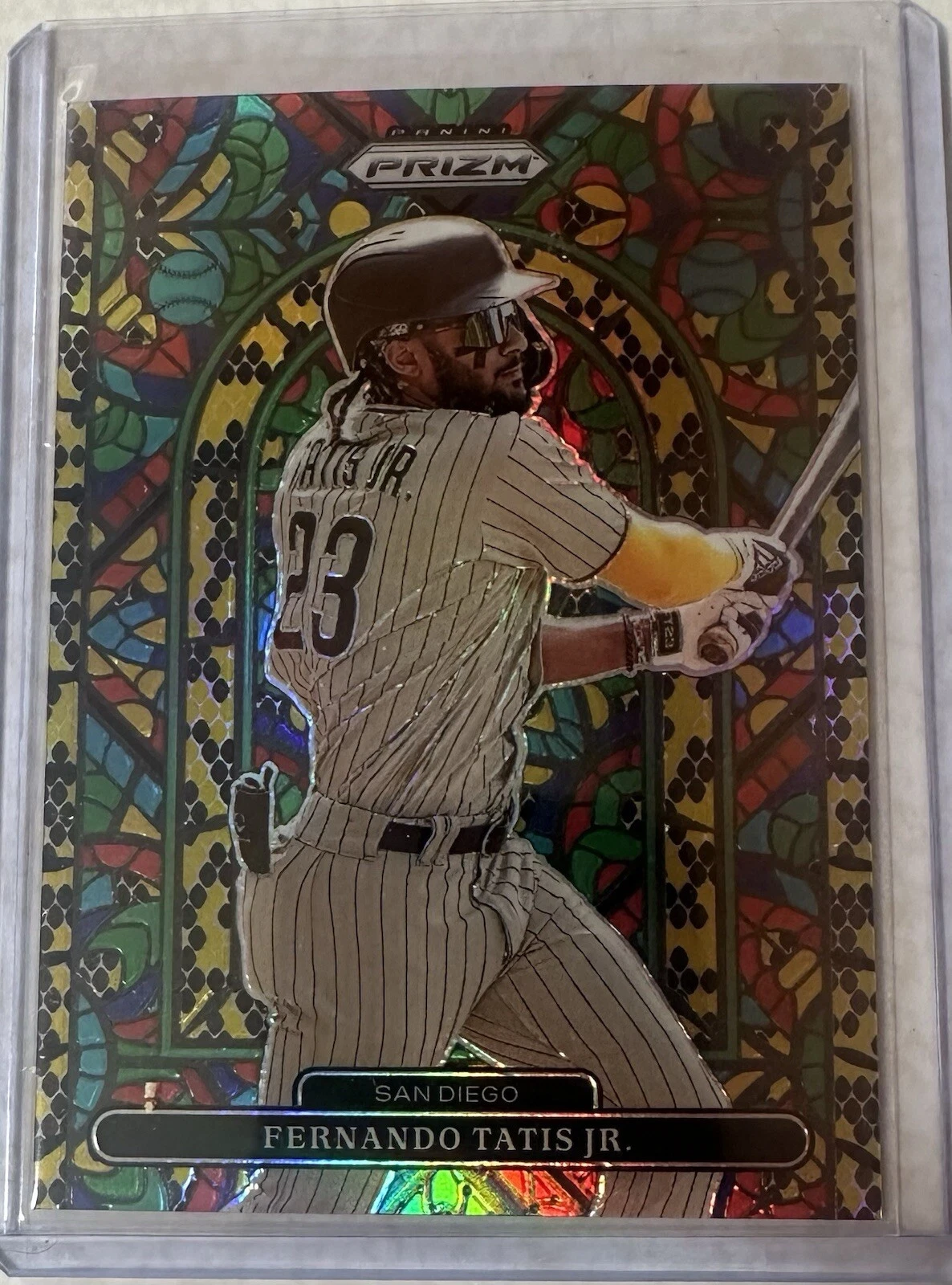 VERY RARE 2022 Panini Prizm Stained Glass Snakeskin Fernando Tatis /50