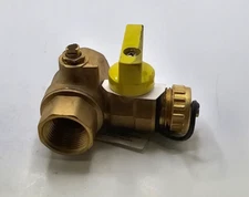 Webstone Brass w/ Drain 3-Way IPS Hose 3/4" 600 WOG Ball Drain