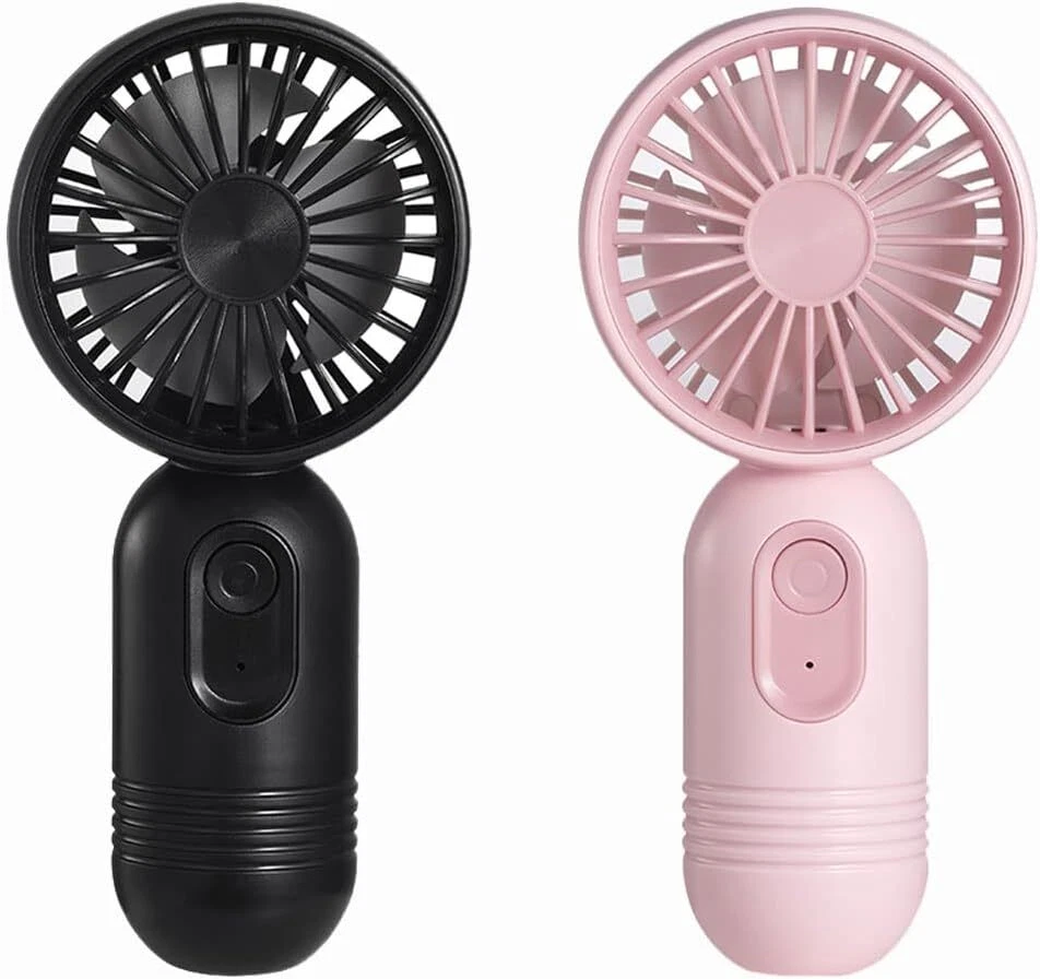 Mini Portable Fan 2 Pack, Cute Handheld Fan Battery Operated Lightweight  Small P | eBay