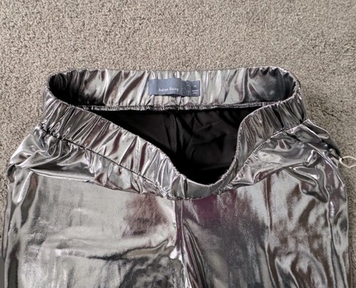 Indigo Rising Metallic Silber Hose Größe M⭐️Neu mit Etikett ⭐️Dehnbar & glänzend - Bild 4 von 12
