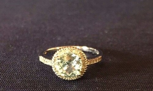 $1,200 1.66CT NATURAL AQUA & DIAMOND COCKTAIL RING 10K WHITE GOLD - Picture 3 of 6