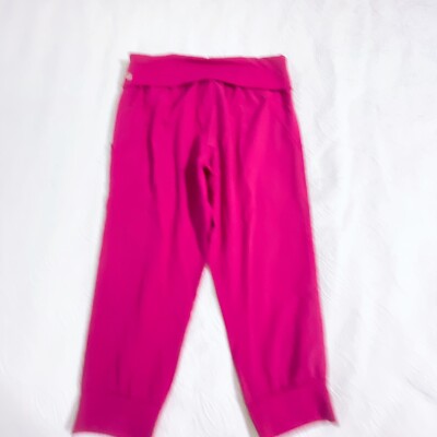 fabletics capri joggers berry pink size small pants straight leg