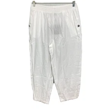 NWT C.O.Z.Y Pants Womens Sz 3X White Linen Pull On Wide Leg