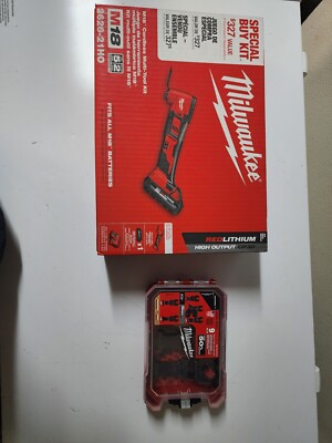 Milwaukee 2626-21HO M18 18V Multi-Tool Kit w/ HO Battery & Charger Box & 9 Blade