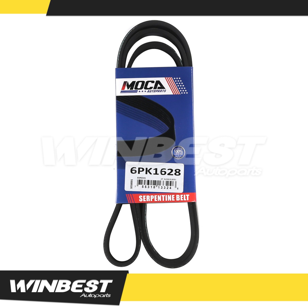 EPDM Serpentine Belt 6PK1628 for Chevrolet Cruze Buick