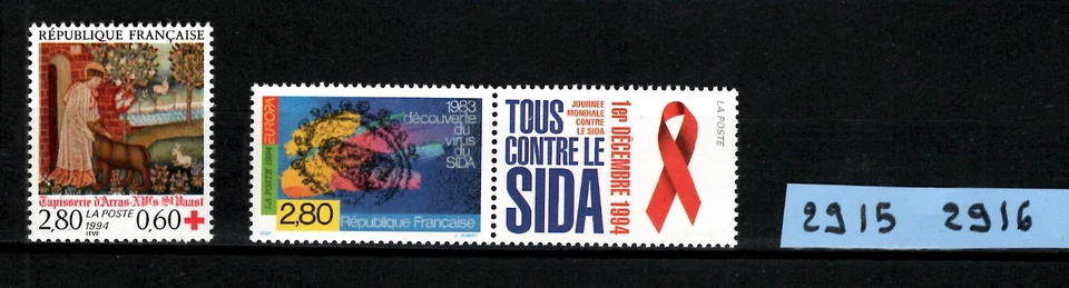 lot timbres france neuf** année 1994 : 2915 2916 - Photo 1/1