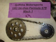 1993 SKI-DOO 670 twin MACH 1 Formula track drive gear chain sprockets set 44T 26