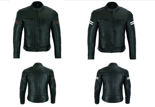 Giacca Moto in Pelle Morbido da Uomo Vintage Protezioni CE Cafe' Race BIESSE  | eBay