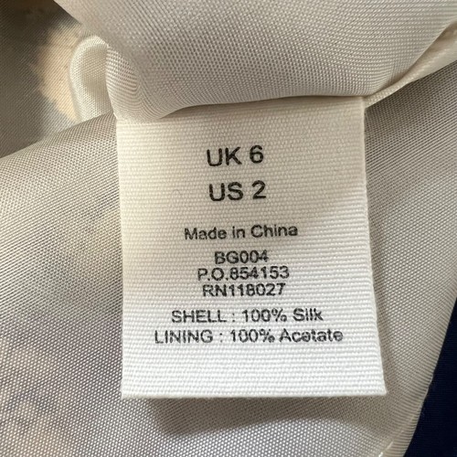 Boden Limited Edition Womens Silk Pleated Skirt Blue Dandelion Print size 2 - Picture 8 of 10