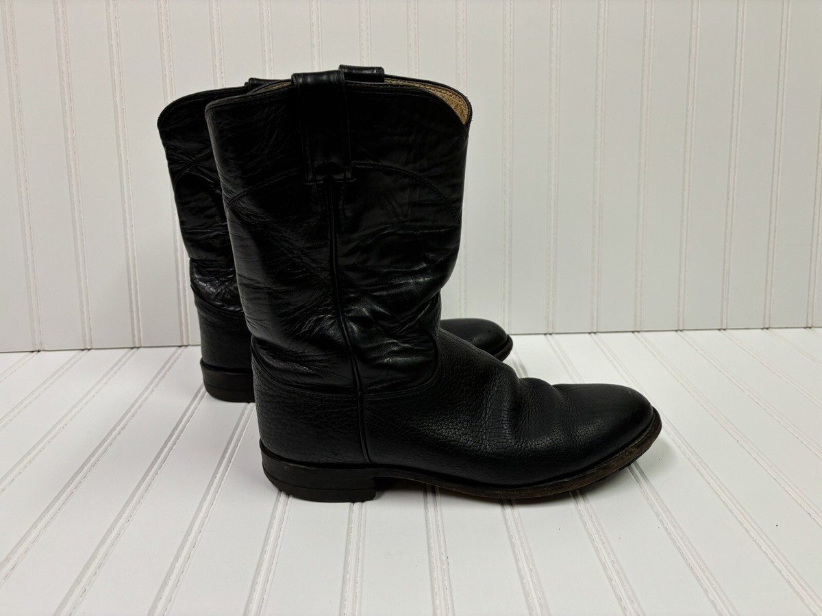 Justin Men\'s Pull-on Ankle Black Boots size refer to measurement Justin Boots Ankle Black Boots for Men for Sale | Shop New  main image 2
