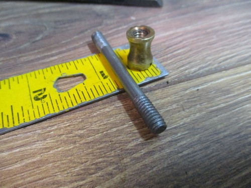 FULTON 409 Plane FRONT KNOB BOLT 2 1/4" AND BRASS Nut Part Tool - Picture 4 of 4