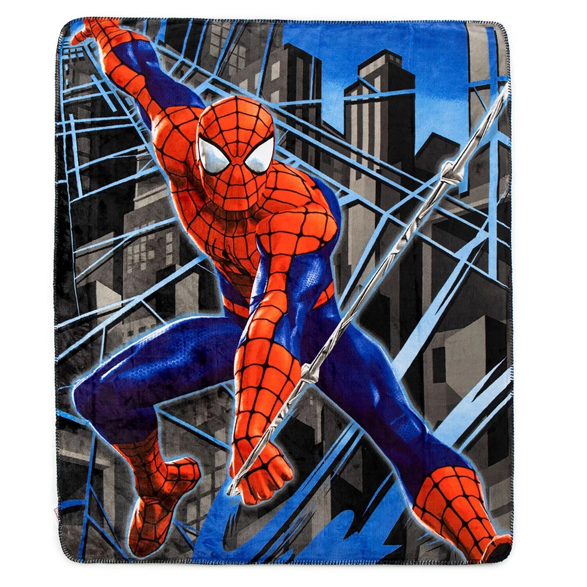 Loungefly Marvel Faux Fur Spiderman BP - $85 NWT Sherpa-Covered Spider-Man Loungefly Mini Backpack Swings  main image 2