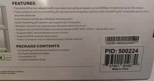 Solidmate Ethernet Over Power Adapter Powerline Converter 200mbps Ethernet - Picture 4 of 8