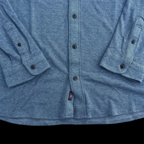 Faherty Men's Legend Sweater Shirt Washed Blue Twill Size 2XL $178 - Picture 3 of 8