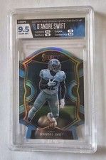 2020 Select Light Blue Prizm Die-Cut SP D'Andre Swift RC HGA 9.5 Blue Slab