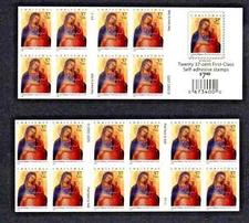 SFSTAMPS US Scott 3879 MADONNA & CHILD Monaco Booklet Pane of 20 Stamps MNH 2004