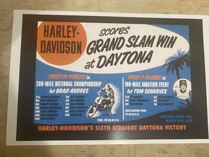 Framed 1935 Harley-Davidson like a Rocket Ship to Mars Advertisement