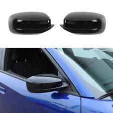 Side Mirror Cover Shell Rearview Cap Trim for Dodge Charger 2010-2023 Black ABS