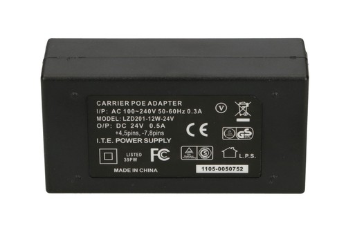 Netzteil Netzadapter PoE 2 Port Injektor PoE 24V 0,5A 12W mit AC Kabel Strom - Zdjęcie 3 z 4