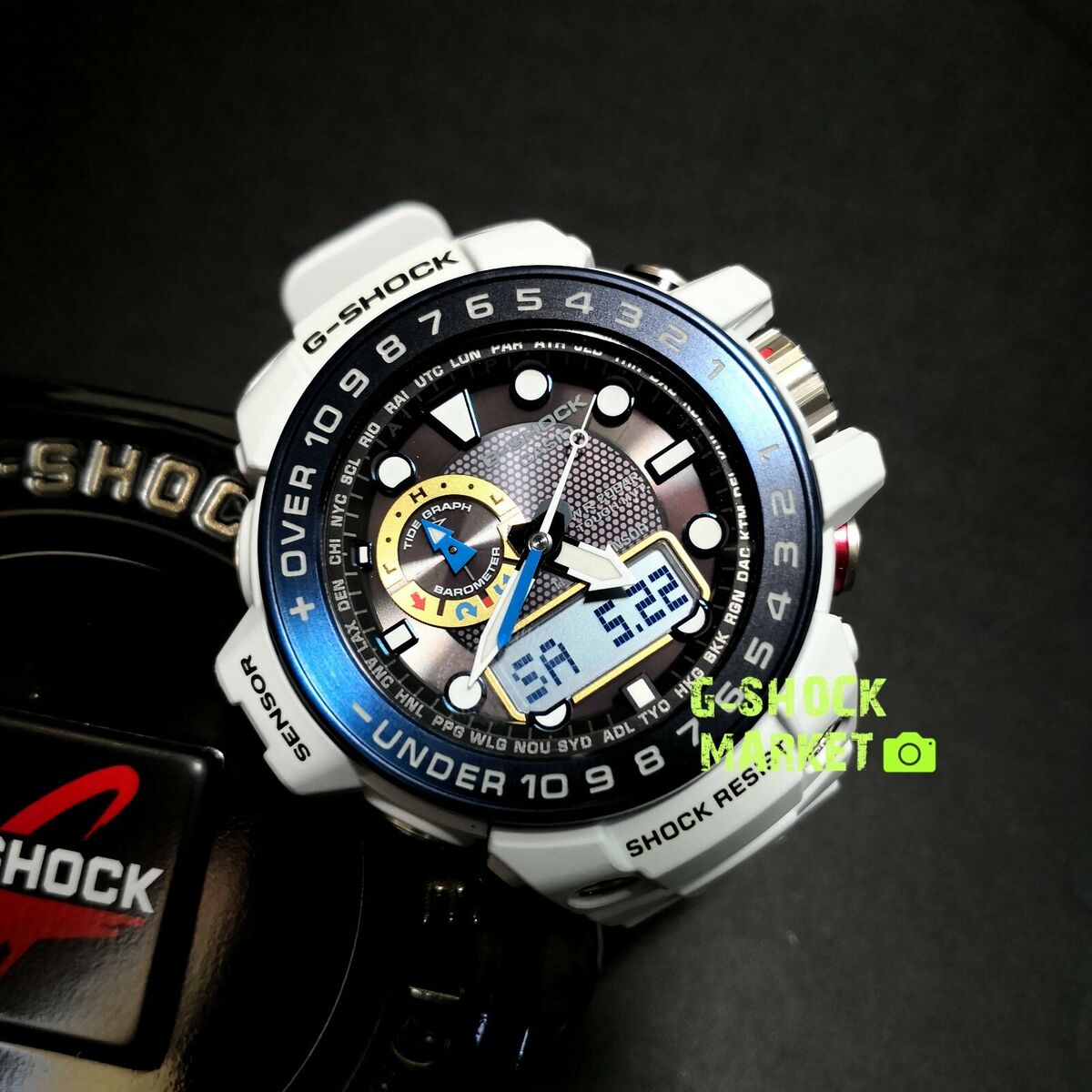 Casio G-SHOCK GULFMASTER white/Grey Multiband 6 Solar Men's Casio G-SHOCK GULFMASTER white/Grey Multiband 6 Solar Men's