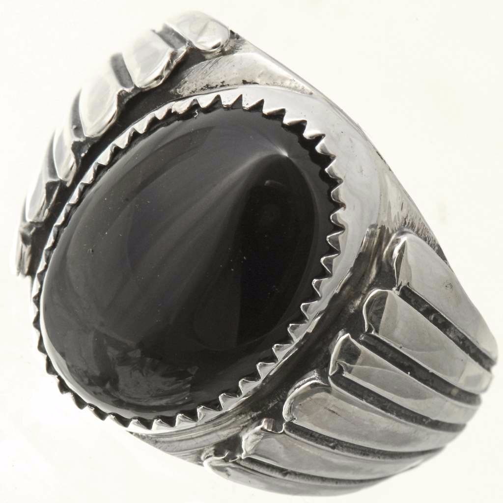 NAVAJO STERLING E.BELONE オニキスリング NAVAJO（ナバホ） STERLING E.BELONE オニキスリング シルバー