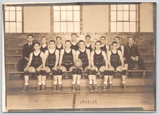 1938-39 Roaring Spring PA Boys High School Basketball Team group Photo 5x7"