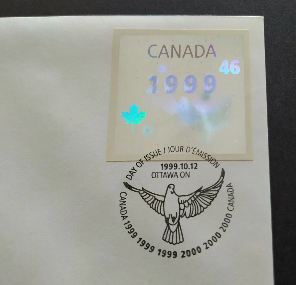 Canada 1999 / 2000 Millennium Series Hologram Stamp Dove of Peace FDC (Set of 3) - Image 4 of 4