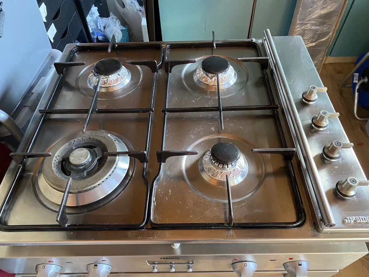 smeg gas hob 4 burner 60cm Used Stainless Solid Steel