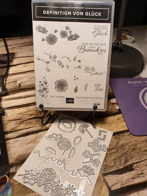 Stempelset DEFINITION VON GLÜCK mit Stanzenformen BILDSCHÖNE BLÜTEN, Stampin up!