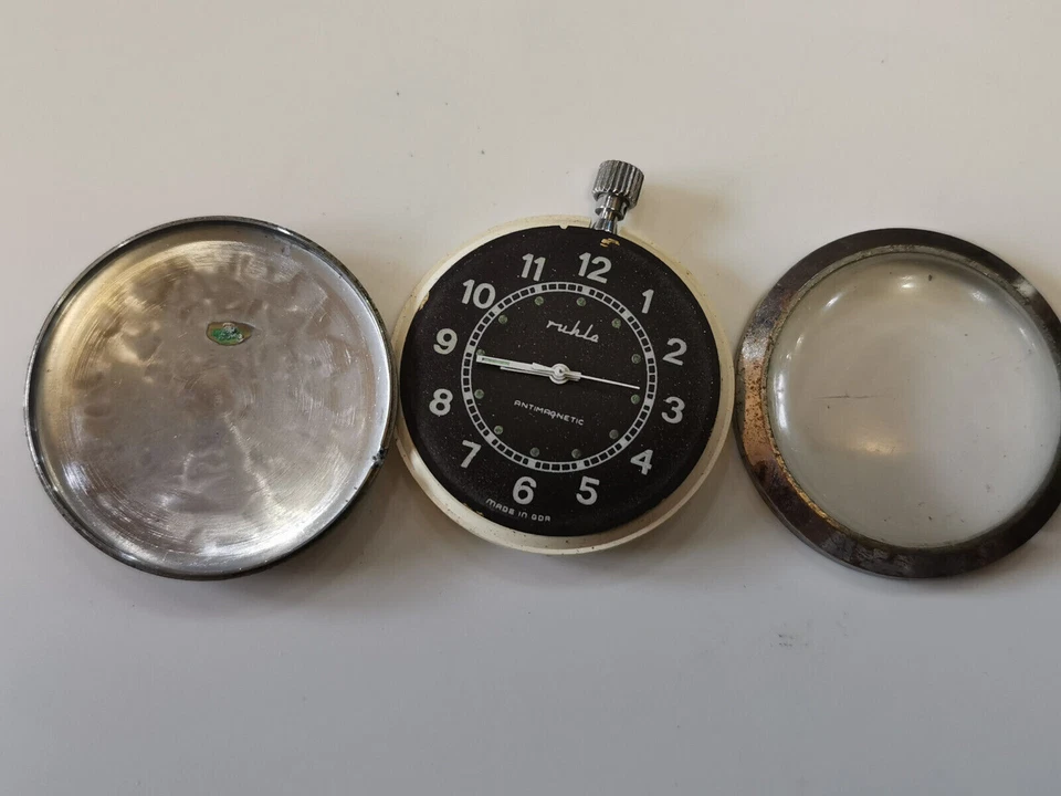 винтажные редкие немецкие карманные часы RUHLA - Изображение 2 из 3
