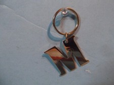 Collectible Keychains 1.75"in Metal Gold Tone M