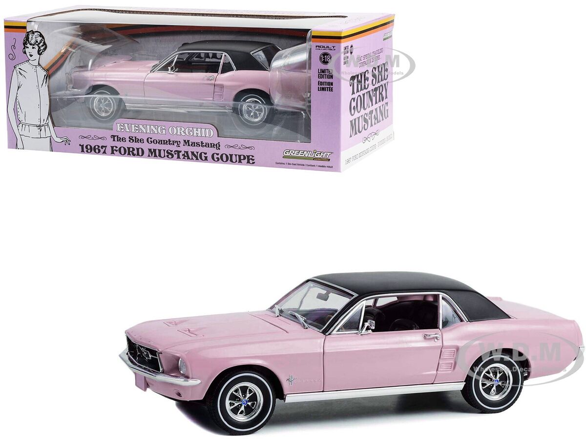 ミニカー1/18 箱あり 1967 FORD MUSTANG No.218 1967 FORD MUSTANG COUPE EVENING ORCHID PINK 1/18 DIECAST CAR