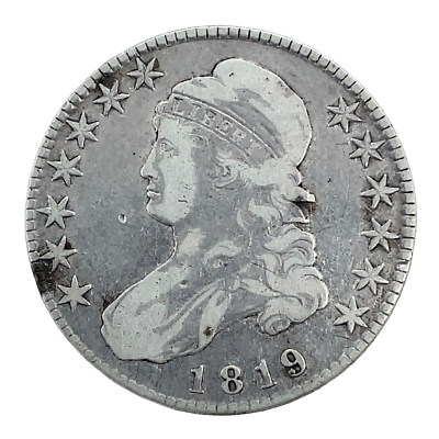 1819 Capped Bust 50c Half Dollar F/VF 90% Silver U.S Coin | eBay