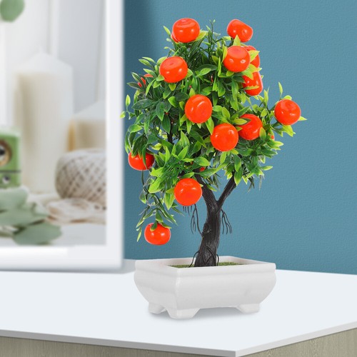 Artificial Fruit Tree Small Potted Little Cutie Orange Ornaments - Picture 12 of 12