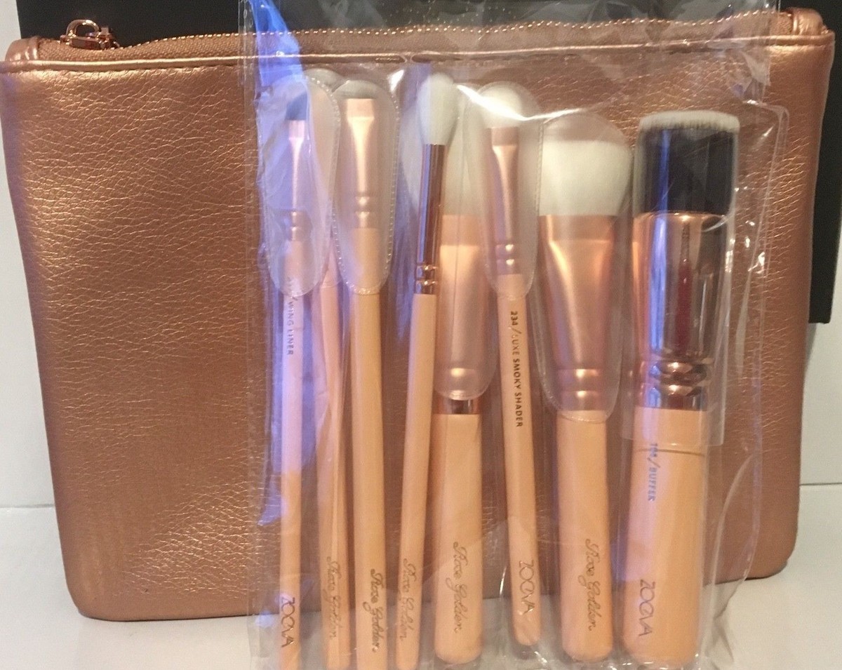 ZOEVA Full Set 8 Brushes Rose Golden Luxury Set Vol 2 NIB