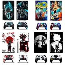 Decal Skins Stickers for PS5 Slim Disc Console Controller Dragon Ball Z DBZ