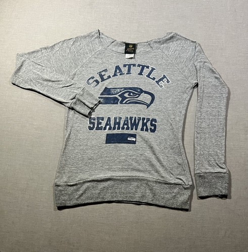 Seattle Seahawks NFL Shirt Damen Small 3/5 grau Langarmshirt Junior.