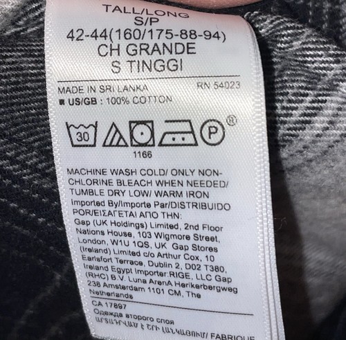 Banana Republic schwarz weiß kariert Baumwolle Bischofsärmel Flanell Bluse Hemd Gr. S - Bild 3 von 5