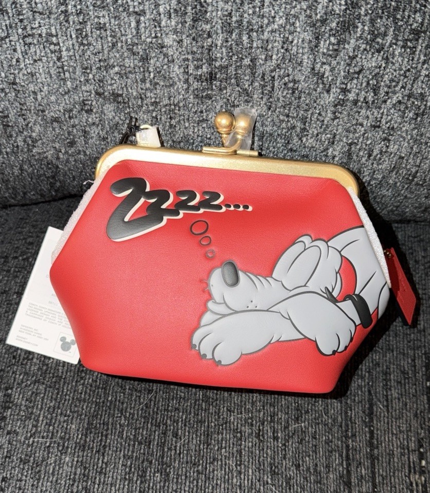 Coach X Disney Pluto Kisslock Frame Bag Brass/Red Multi
