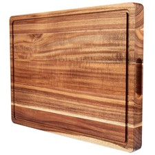 Large Acacia Wood Cutting Board 20 Inch 1.5 Thick Reversible Butcher Block