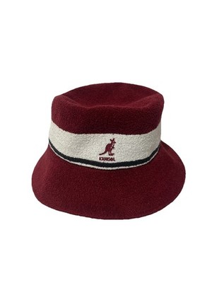 Kangol Bermuda Stripe Bucket Hat Red Cream Black Size L  display picture 1