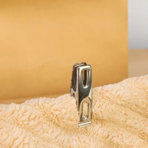 20pcs Windproof Clothespins Flat Mouth Metal Binder Clips Bathroom Accessories - Picture 8 of 12