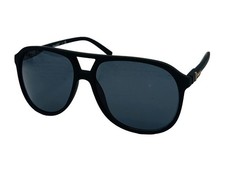 Timberland Sunglass Mens Matte Black Rectangle Plastic, Smoke Lens TB7273. 2A