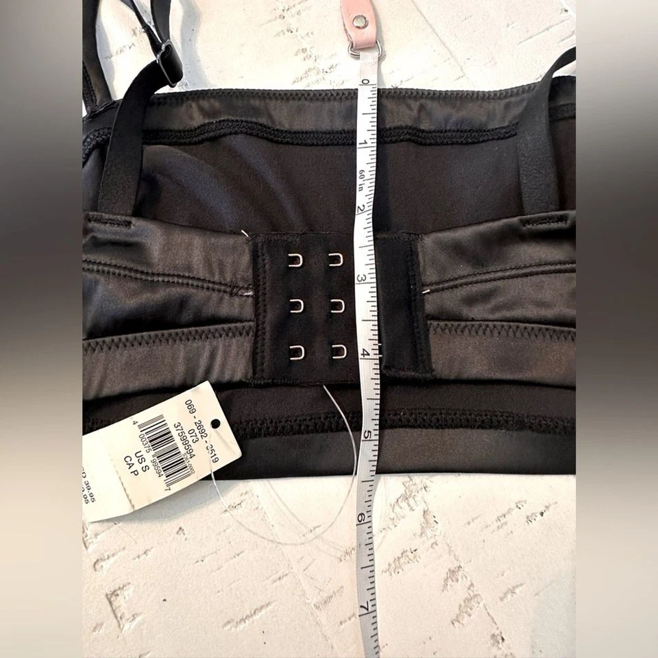 Nuevo con etiquetas Bralette Aerie Negro Satinado/Sujetador Ligeramente Forrado Talla S Nuevo con Etiquetas Foto 4 de 4