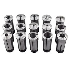 15pc 5C Round Collet Set - ( 1/8" - 1" ) High precision The TIR 0.0006"