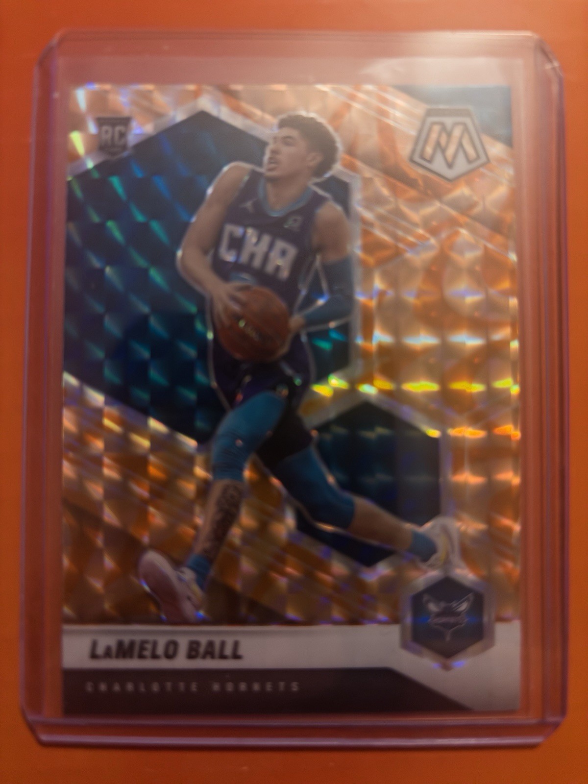 🏀 2020-21 Mosaic #202 LaMelo Ball Hornets Reactive Orange Rookie Card 🏀