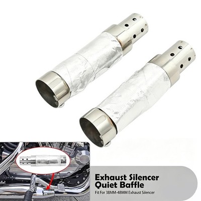 2Stk. Motorrad 38-48mm Auspufftopf Schalldämpfer Exhaust Muffler Für Sportster