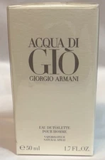 Acqua Di Gio By Giorgio Armani Eau De Toilette for Men 1.7 oz Authentic 100%