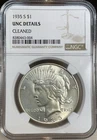 1935-S Peace Silver Dollar $1 Coin - Certified NGC Uncirculated Detail (UNC MS)